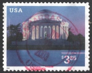 SC#3647 $3.85 Jefferson Memorial (2002) Used