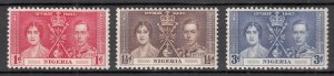 Nigeria - 1937 Coronation Sc# 50/52 - MNH (7014)