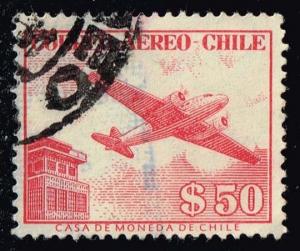 Chile #C177 Douglas DC-2 and Control Tower; Used (0.25)