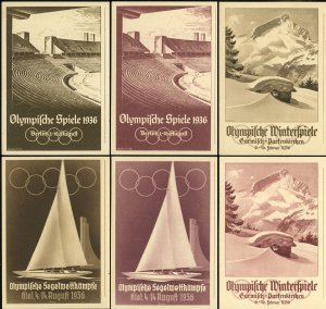 German Olympics 1936 Deutsches Reich Stationery Postal Card Collection Mint NH