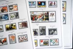 COLOR PRINTED SPAIN 1976-1993 STAMP ALBUM PAGES (101 illustrated pages)