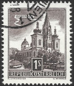 Austria #620 engraved Used - 1s Mariazell (1957)