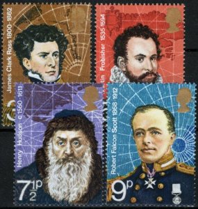 ZAYIX Great Britain 664-667 MNH Polar Explorers Maps Martin Frobisher 021023S73