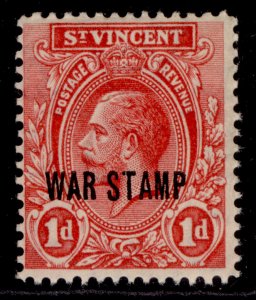 ST. VINCENT GV SG129, 1d pale scarlet, NH MINT.