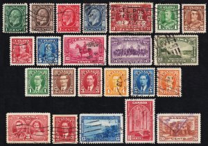 Canada Scott 195 // 243 (1932-38) Used G-F, CV $7.85 C