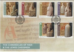 Isle of Man 2013 FDC Sc 1536-1541 The Chronicles of Man and Lewis Chessmen Se...