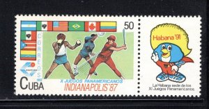 CUBA Sc# 2961  PAN AMERICAN GAMES MASCOT Havana 1987 sports MNH mint