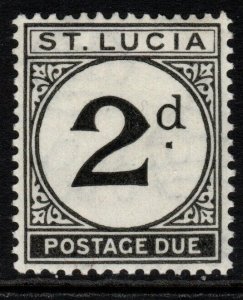 ST.LUCIA SGD4 1933 2d BLACK MTD MINT