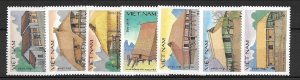 North Viet Nam Sc 1648-54 NH SET+SOUVENIR SHEET of 1986 - HOUSES