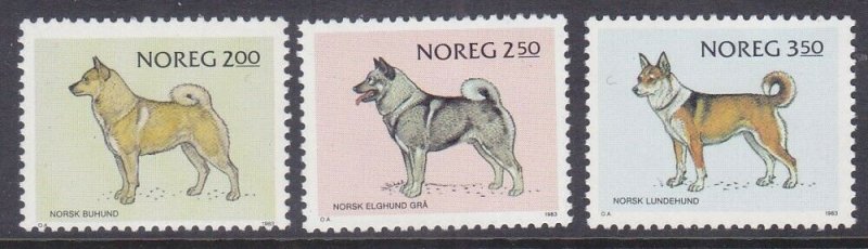 Norway 816-18 MNH 1983 Farm Dog Elk Hound & Hunting Dog Full Set of 3 VF