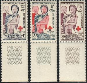 Laos Surtax for Red Cross (Scott # B1-3) MVLH