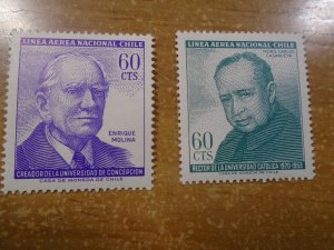 Chile  #  C257-58   MNH
