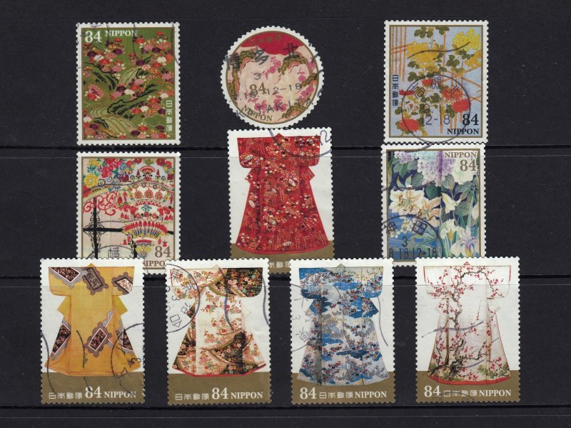 Japan 2021 Sc#4501a-j Kimonos and Kimono Designs (Detail) Used
