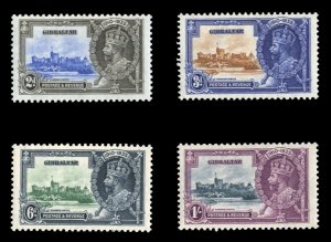 Gibraltar #100-103 Cat$28.75, 1935 Silver Jubilee, complete set, hinged