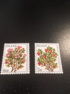 Iceland sc 593-594 MNH Flower