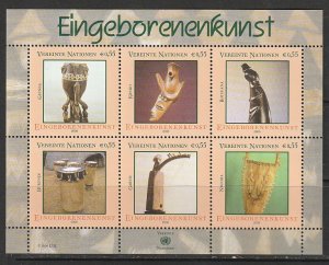 2006 UN-Vienna - Sc 375 - MNH VF - mini sheet - Indigenous Art