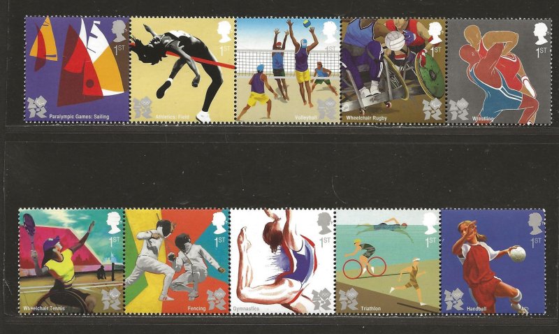 GREAT BRITAIN SC# 2916-25   VF/MNH