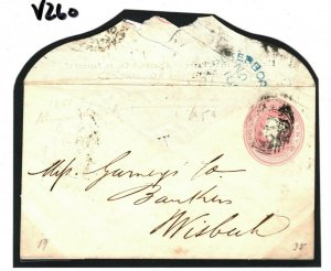 GB Cover Penny Pink Private Bank IMPRINT STATIONERY *Bourne* Lincs 1851 GV260