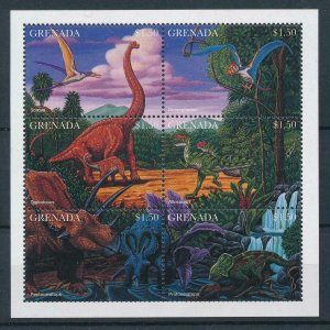 [107113] Grenada 1997 Prehistoric animals dinosaurs Allosaurus Sheet MNH