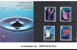 GIBRALTAR - 2001 EUROPA / WATER / FISH FLOWER BIRD - FOLDER