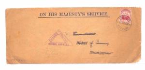 Commonwealth Covers 1917 BERMUDA Official WW1 Triangular POSTAL CENSOR FF162