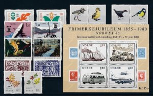 Norway 1980 Complete MNH Year Set  as shown at the image.