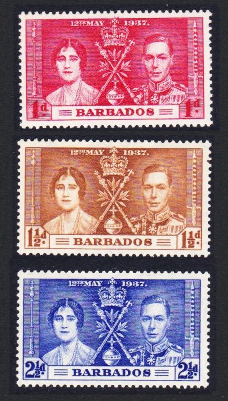 Barbados Coronation 3v SG#245-247