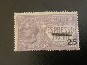 ITALY stamp Scott #E9 UNUSED  Ave  cat.  $40.00