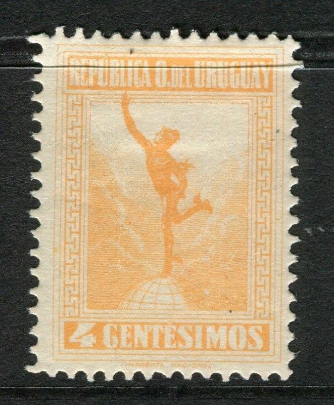 URUGUAY;  1921 early Mercury issue Mint hinged 4c. value