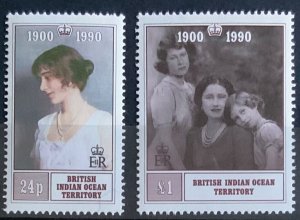 BRITISH INDIAN OCEAN TERRITORY 1990 QUEEN MOTHER 90TH SG1067 MNH