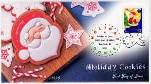 A0-3953-1, 2005, Holiday Cookies, First Day Cover, Digital Color Postmark,