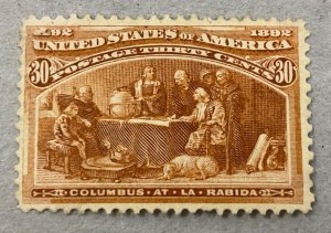 US Scott #239, 30 cent Columbian Issue, VF, VLH