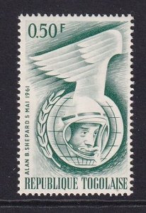Togo   #418 MNH  1962  astronauts 1fr