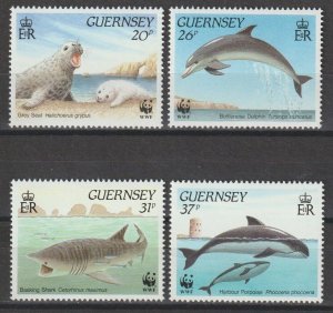 GUERNSEY 1990 WWF SG 501/4 MNH