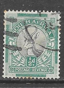 South Africa 33a: 1/2d Springbok (Antidorcas marsupialis), used, F-VF