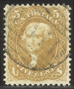 U.S. #67 SCARCE Used BEAUTY w/ Cert - 5c Buff