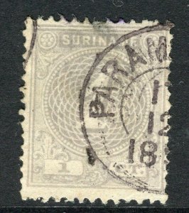 NETHERLANDS SURINAME;  1890s- early numerical issue fine used 1c. value