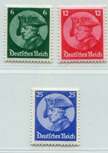 GERMANY 3rd REICH 1933 FRIEDRICH THE GREAT SCOTT 398-400 PERFECT MNH