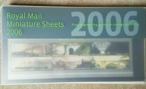 2006 Royal Mail Miniature Sheets in Special Presentation Pack (7 sheets) Scarce