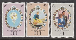 Fiji 442-444 Royal Wedding MNH VF