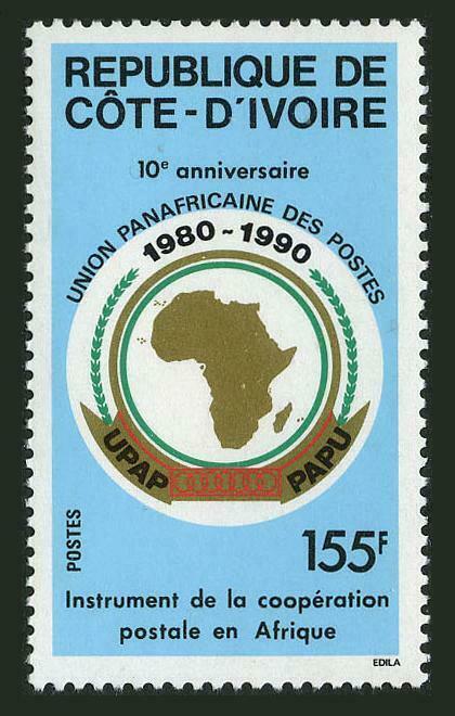 Ivory Coast 884,MNH.Michel 1009. Pan-African Union,10th Ann.1990.