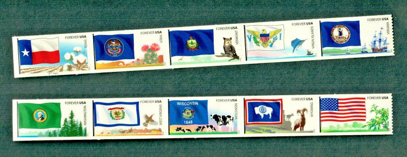 4323- 4332 FLAGS OF OUR NATION (SET 6 with Pl# ) ( Ships with Tracking) 2012 MNH 