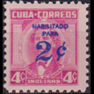 CUBA 1960 - Scott# 641 Aldama Surch. 2c NH