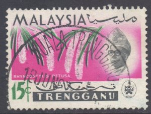 Malaya Trengganu Scott 91 - SG105, 1965 Orchids 15c used