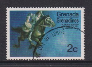 Grenada Grenadines #93 cancelled  1975 American revolution bicentennial  2c