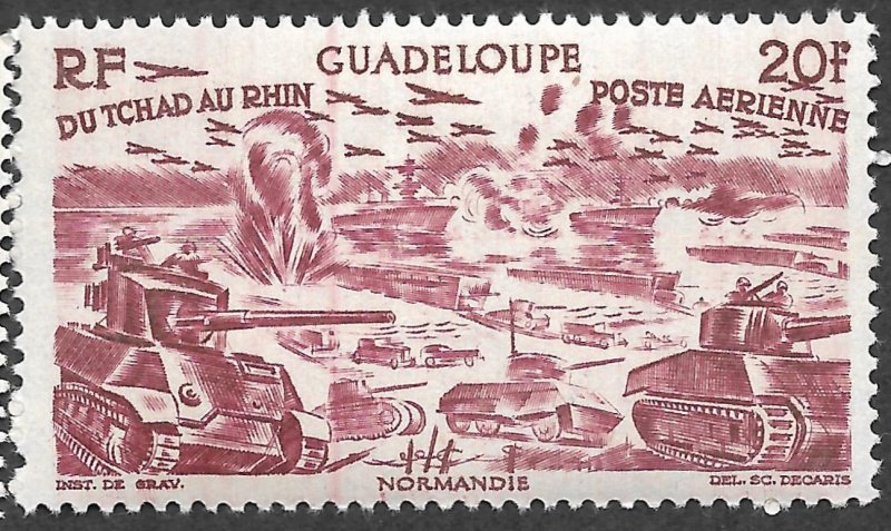 Doyle's_Stamps: French Guadeloupe 1946 Chad to Rhine Set #C4** to #C9**