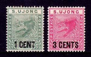 Malaya (Sungei Ujong) - Scott #34-35 - MH - SCV $4.65