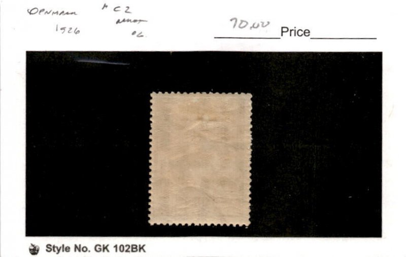 Denmark, Postage Stamp, #C2 Mint Hinged, 1926 Airplane (AC)