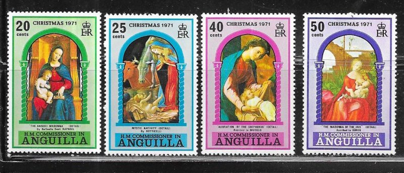 Anguilla #132-135 1971 Christmas  (M)  CV $1.35