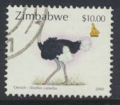 Zimbabwe SG 1016  SC#  848 Used  Ostrich   see detail and scan 